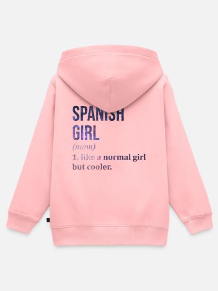 Spanien, Spanien, Spanien, Spanien - Kinder Premium Organic Zip Hoodie - Rosa
