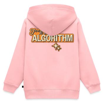 Fk the Algorithm – Digitale Rebellion - Kinder Premium Organic Zip Hoodie - Rosa - Hinten - AI Model Kid Female (0cm)