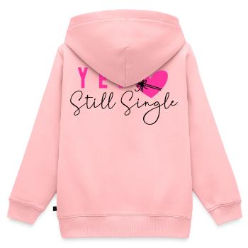Still Single - Kinder Premium Organic Zip Hoodie - Rosa - Hinten - AI Model Kid Female (0cm)