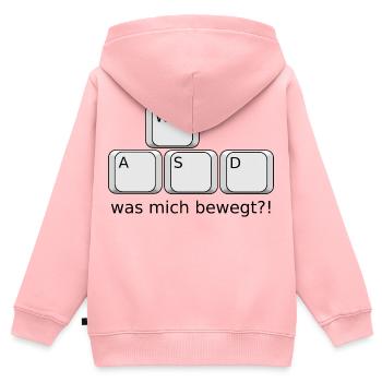 Ce qui me touche - Sweat Premium à capuche zippé enfant bio - rose - Dos - AI Model Kid Female (0cm)