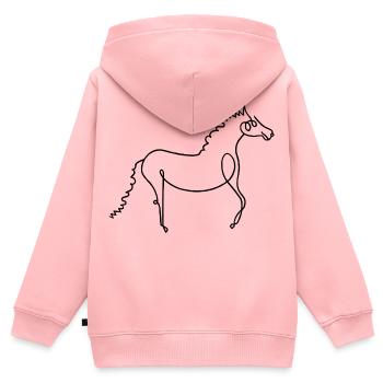 Horse - Kids Premium Organic Zip-up Hoodie - rose - Back - AI Model Kid Female (0cm)