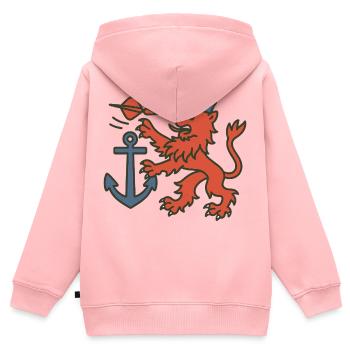 Düsseldorfer Löwe mit Dartpfeil - Kinder Premium Organic Zip Hoodie - Rosa - Hinten - AI Model Kid Female (0cm)