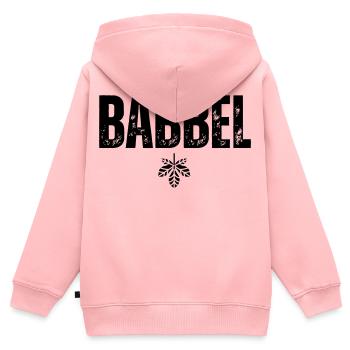 Babbel - Sweat Premium à capuche zippé enfant bio - rose - Dos - AI Model Kid Female (0cm)
