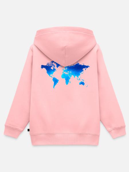 Neon World - Kinder Premium Organic Zip Hoodie - Rosa