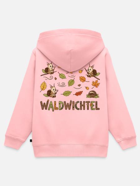 Waldwichtel - Kinder Premium Organic Zip Hoodie - Rosa