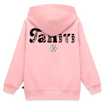Tahiti - Kinder Premium Organic Zip Hoodie - Rosa - Hinten - AI Model Kid Female (0cm)