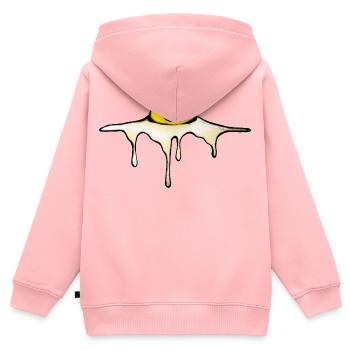 Fried Eye – Sunny Side Creepy - Kinder Premium Organic Zip Hoodie - Rosa - Hinten - AI Model Kid Female (0cm)