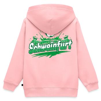Schweinfurt Fußball Fanartikel - Kinder Premium Organic Zip Hoodie - Rosa - Hinten - AI Model Kid Female (0cm)