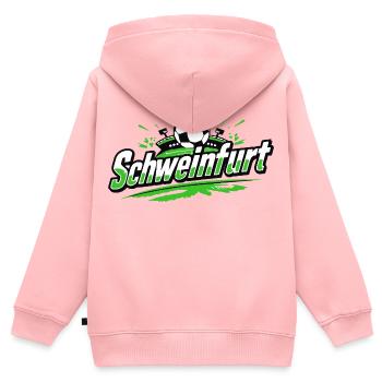 Schweinfurt Fussball Fanartikel - Kinder Premium Organic Zip Hoodie - Rosa - Hinten - AI Model Kid Female (0cm)