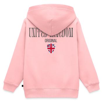 British pride, British patriot - Kids Premium Organic Zip-up Hoodie - rose - Back - AI Model Kid Female (0cm)