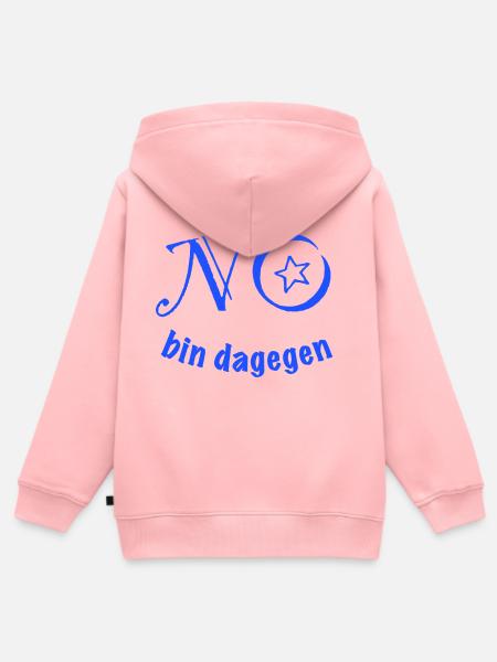NÖ - bin dagegen!  - Kinder Premium Organic Zip Hoodie - Rosa