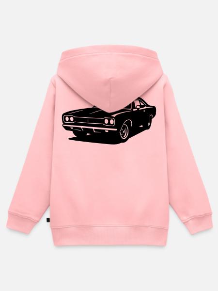 Muscle Car - Kinder Premium Organic Zip Hoodie - Rosa