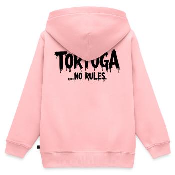 Tortuga – Keine Regeln - Kinder Premium Organic Zip Hoodie - Rosa - Hinten - AI Model Kid Female (0cm)