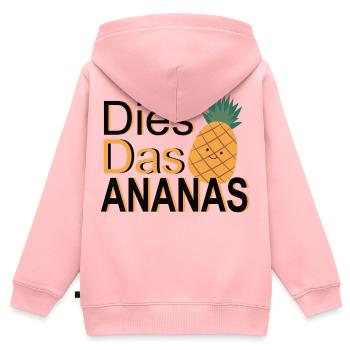 This The Pineapple – Pun - Kids Premium Organic Zip-up Hoodie - rose - Back - AI Model Kid Female (0cm)