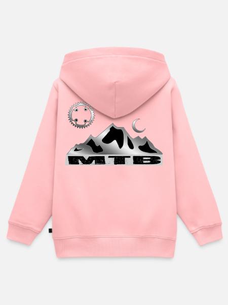 MTB bike - Kinder Premium Organic Zip Hoodie - Rosa