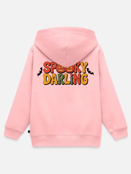 Spooky Darling Halloween - Kinder Premium Organic Zip Hoodie - Rosa