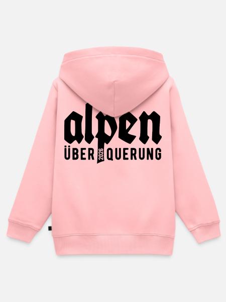 Alpen Überquerung 2026 - Wandern - Kinder Premium Organic Zip Hoodie - Rosa