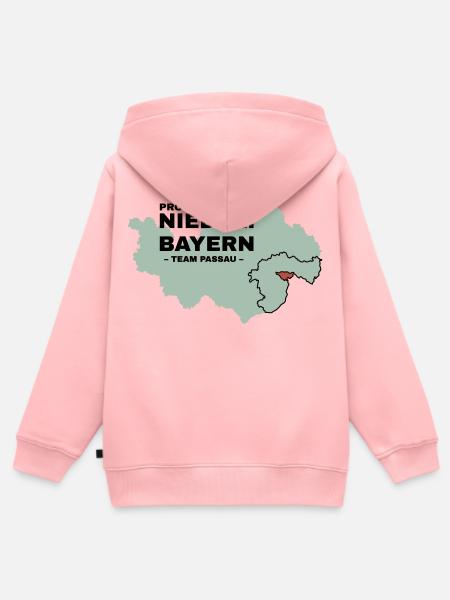 Niederbayern | PASSAU - Kinder Premium Organic Zip Hoodie - Rosa