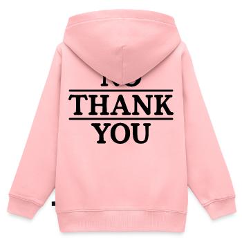 Non merci - Sweat Premium à capuche zippé enfant bio - rose - Dos - AI Model Kid Female (0cm)