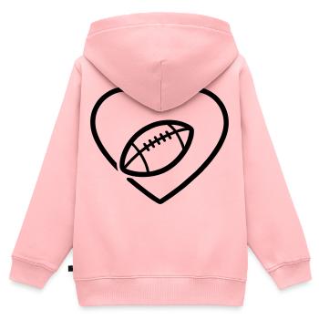 Cuore Rugby XV – Passione Rugby - Kinder Premium Organic Zip Hoodie - Rosa - Hinten - AI Model Kid Female (0cm)