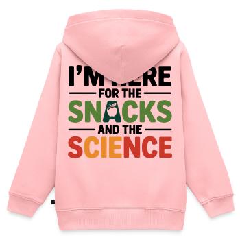 Glück kann man nicht kaufen, aber Lebensmittel einkaufen - Kinder Premium Organic Zip Hoodie - Rosa - Hinten - AI Model Kid Female (0cm)