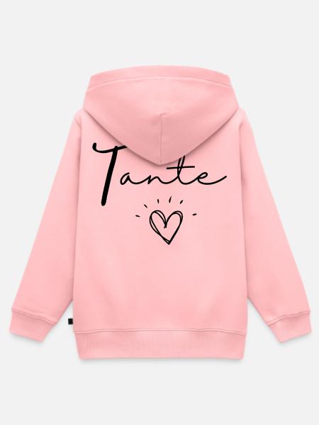 tante - Kinder Premium Organic Zip Hoodie - Rosa
