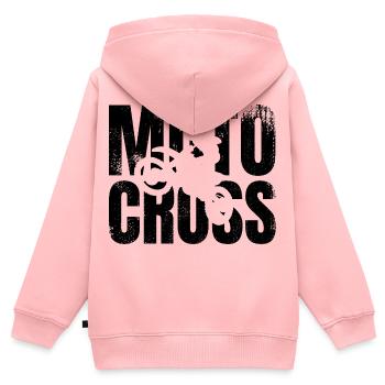 Motocross - Kids Premium Organic Zip-up Hoodie - rose - Back - AI Model Kid Female (0cm)