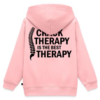 Chiropraktiker Crack-Therapie Beste klinische Therapie - Kinder Premium Organic Zip Hoodie - Rosa - Hinten - AI Model Kid Female (0cm)