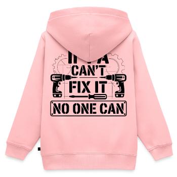 Nachtstille Kontur - Kinder Premium Organic Zip Hoodie - Rosa - Hinten - AI Model Kid Female (0cm)