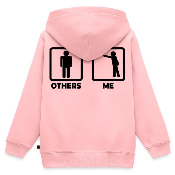 Me as a darts player - Kids Premium Organic Zip-up Hoodie - rose - Back - AI Model Kid Female (0cm)
