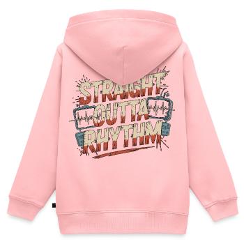 Cardiac Tech Straight Outta Rhythm Echo Tech - Kinder Premium Organic Zip Hoodie - Rosa - Hinten - AI Model Kid Female (0cm)
