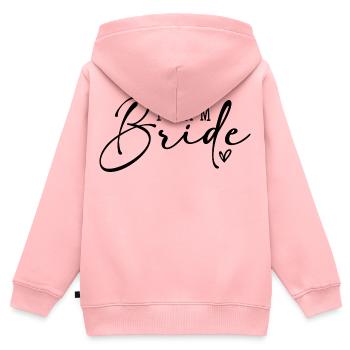 Team Bride - Kids Premium Organic Zip-up Hoodie - rose - Back - AI Model Kid Female (0cm)