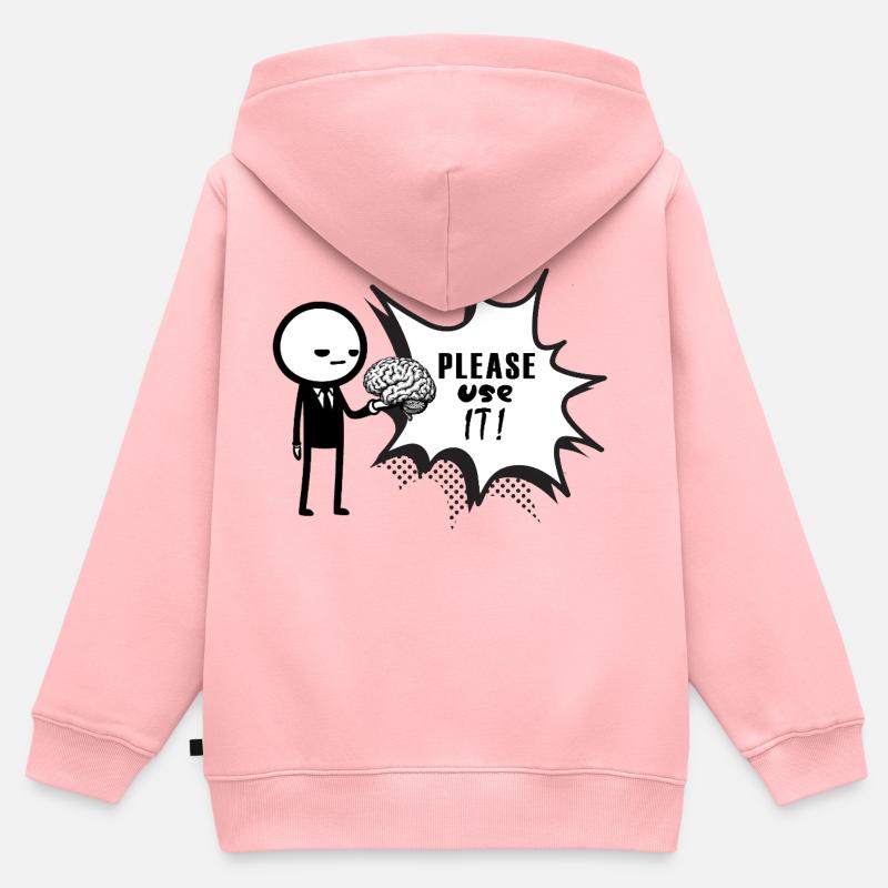 pls_use_it - Kinder Premium Organic Zip Hoodie - Rosa