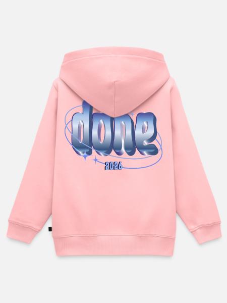 Done 2026 Orbit Design - Kinder Premium Organic Zip Hoodie - Rosa