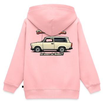 Der letzte Wagen Vintage Kombi - Kinder Premium Organic Zip Hoodie - Rosa - Hinten - AI Model Kid Female (0cm)