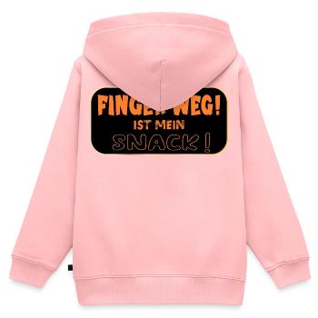 Snack sans intervention - Sweat Premium à capuche zippé enfant bio - rose - Dos - AI Model Kid Female (0cm)