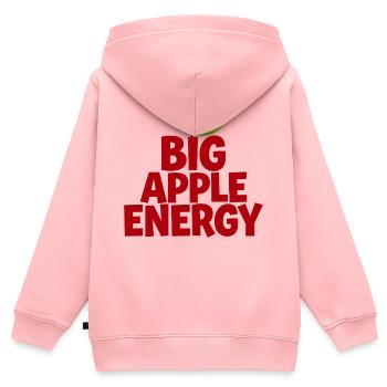 Big Apple Energy NYC New York City Lifestyle - Kinder Premium Organic Zip Hoodie - Rosa - Hinten - AI Model Kid Female (0cm)