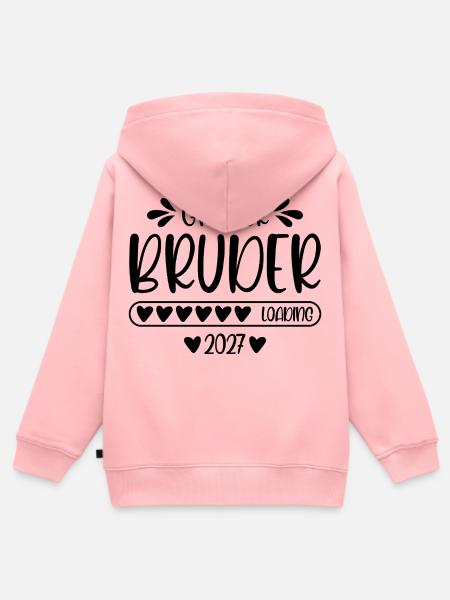 Großer Bruder 2027 loading - Kinder Premium Organic Zip Hoodie - Rosa