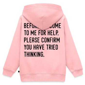 Humor - Kinder Premium Organic Zip Hoodie - Rosa - Hinten - AI Model Kid Female (0cm)