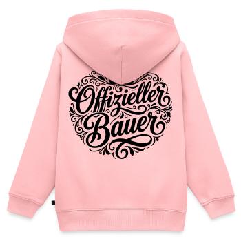 Offizieller Bauer - Kinder Premium Organic Zip Hoodie - Rosa - Hinten - AI Model Kid Female (0cm)