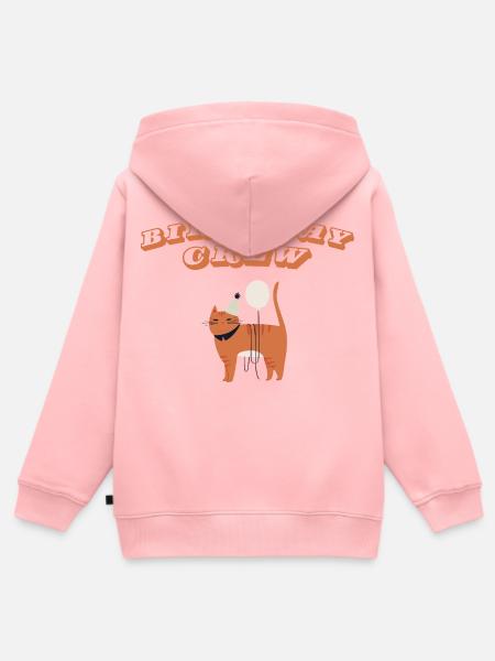 Birthday Crew - Kinder Premium Organic Zip Hoodie - Rosa