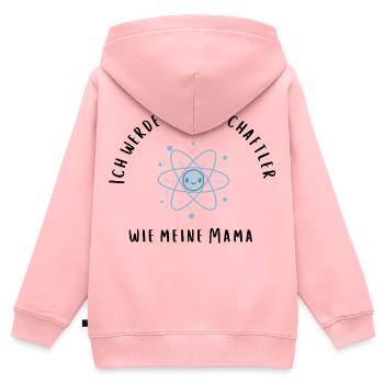 Wie meine Mama - ein echter Wissenschaftler! - Kinder Premium Organic Zip Hoodie - Rosa - Hinten - AI Model Kid Female (0cm)