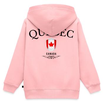 Souvenir Quebec, elegant design Quebec - Kids Premium Organic Zip-up Hoodie - rose - Back - AI Model Kid Female (0cm)