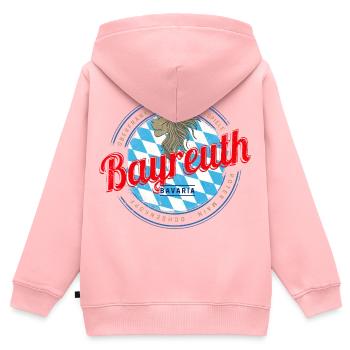 Bayreuth in Bayern Vintage Oberfranken Deutschland - Kinder Premium Organic Zip Hoodie - Rosa - Hinten - AI Model Kid Female (0cm)