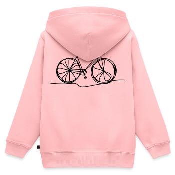 Fahrrad Fahrradfahren Fahrradfahrer - Kinder Premium Organic Zip Hoodie - Rosa - Hinten - AI Model Kid Female (0cm)