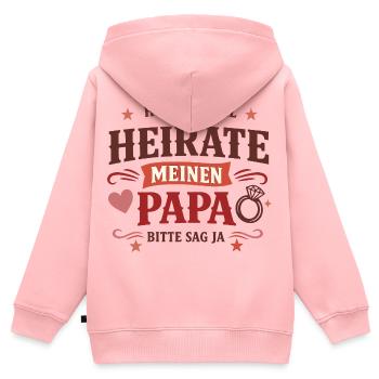 Hey Cow girl heirate meinen Papa Western Antrag - Kinder Premium Organic Zip Hoodie - Rosa - Hinten - AI Model Kid Female (0cm)