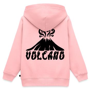 Black Volcano - Kids Premium Organic Zip-up Hoodie - rose - Back - AI Model Kid Female (0cm)