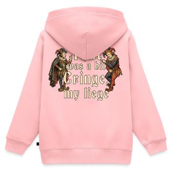 Ren Faire Medieval - Kinder Premium Organic Zip Hoodie - Rosa - Hinten - AI Model Kid Female (0cm)