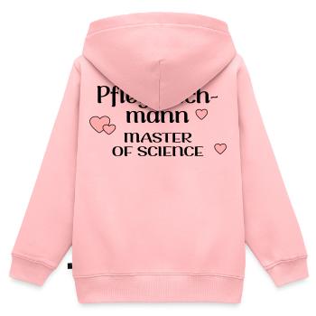 STUDIUM PFLEGE PFLEGEFACHMANN - Kinder Premium Organic Zip Hoodie - Rosa - Hinten - AI Model Kid Female (0cm)