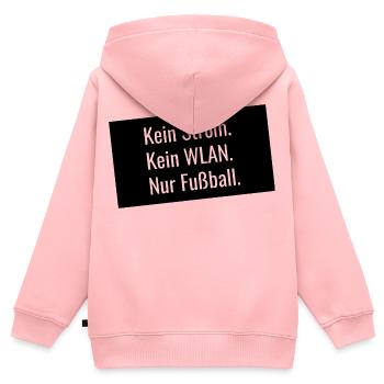 Nur Fußball – Lustige Watchparty - Kinder Premium Organic Zip Hoodie - Rosa - Hinten - AI Model Kid Female (0cm)